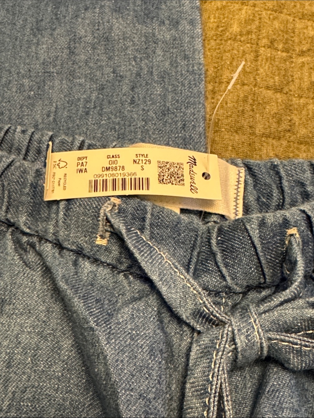 nwt Madewell pull-on jean in cotton linen - Picture 4 of 9